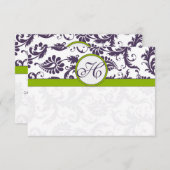 Carte de réponse violette pour ordinateur portable (Devant / Derrière)