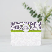 Carte de réponse violette pour ordinateur portable (Debout devant)