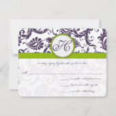 Carte de réponse violette pour ordinateur portable (Dos)