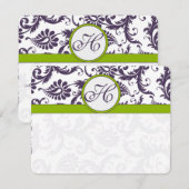 Carte de réponse violette pour ordinateur portable (Devant / Derrière)