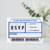 CARTE DE RÉPONSE VIP Bar Mitzvah Invitation (Debout devant)