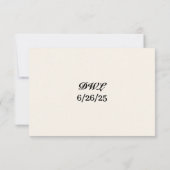 Carte de réponse Voile de Tulipe RSVP (Dos)