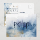 Carte de réponse Watercolor Lux V2 (Devant / Derrière)
