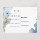 Carte de réponse Watercolor Lux V2 (Dos)