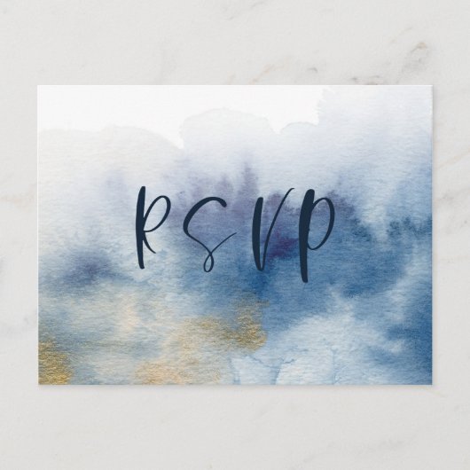 Carte de réponse Watercolor Lux V2 (Devant)