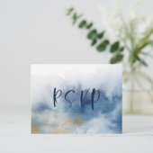Carte de réponse Watercolor Lux V2 (Debout devant)