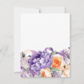 Carte de réponse Watercolor Peony Dusty (Dos)