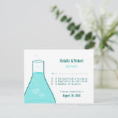 Carte de réponse Whimsical Beaker, Aqua (Debout devant)