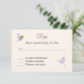 Carte de réponse Wisteria RSVP (Debout devant)