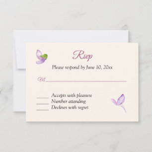 Carte de réponse Wisteria RSVP
