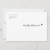 Carte de report de mariage moderne et simple (Dos)