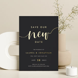 Carte de report de mariage 'Sauvez notre nouvelle