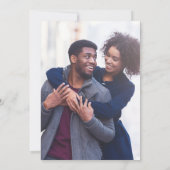 Carte de report de photo Écriture bleue Mise à jou (Dos)