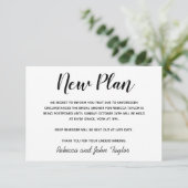 Carte de report Fête des mariées noir et blanc (Debout devant)