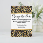 CARTE DE REPORT LUXE GOLD LÉOPARD (Debout devant)