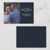 Carte de report Mariage gris (Devant / Derrière)