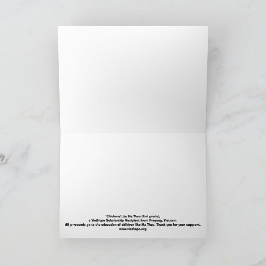 CARTE DE REPRÉSENTATION : "Poulet" de Ma Theu (2e  (Intérieur)