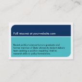 Carte de reprise de l'emploi des étudiants de la m (Dos)