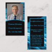 Carte de reprise mini | Carte réseau bleu noir (Devant / Derrière)