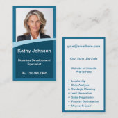 Carte de reprise mini | Carte réseau bleue (Devant / Derrière)