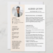 Carte de reprise professionnelle photo minimaliste (Devant)