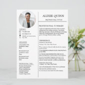 Carte de reprise professionnelle photo minimaliste (Debout devant)