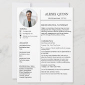 Carte de reprise professionnelle photo minimaliste (Devant)