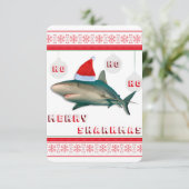Carte de requin de Noël Joyeux Sharkmas (Debout devant)
