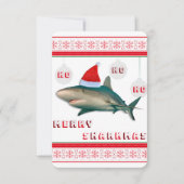 Carte de requin de Noël Joyeux Sharkmas (Devant)
