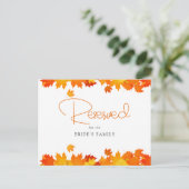 Carte de réservation Boho Chic Mariage de automne (Debout devant)