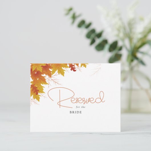 Carte de réservation Boho Chic Mariage de automne (Debout devant)