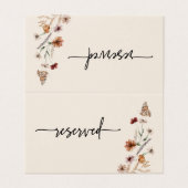 Carte de réservation Boho Mariage (Outside Unfolded)