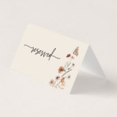 Carte de réservation de mariage Boho (Back)