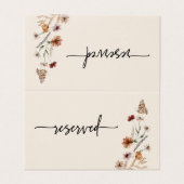 Carte de réservation de mariage Boho (Outside Unfolded)