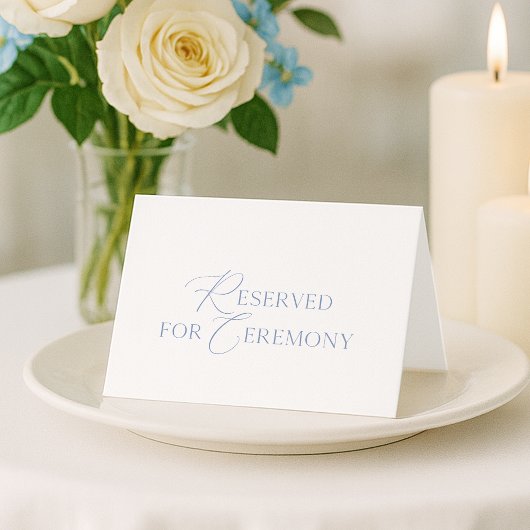 Carte de réservation de siège de mariage « Réservé