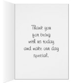 Carte de réservation de table Mariage noir et blan (Intérieur (Droit))