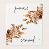 Carte de réservation pliée d'automne (Outside Unfolded)