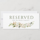 Carte de réservation suspendue pour mariage avec v (Dos)