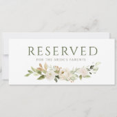 Carte de réservation suspendue pour mariage avec v (Devant)