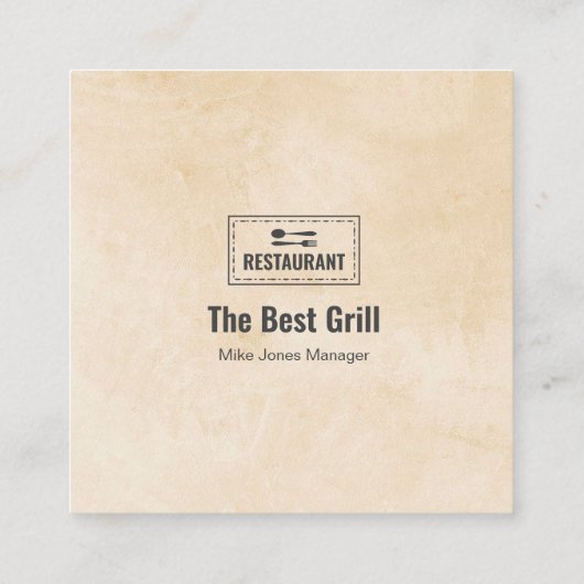 Carte de restaurant personnalisée | Photo moderne (Dos)