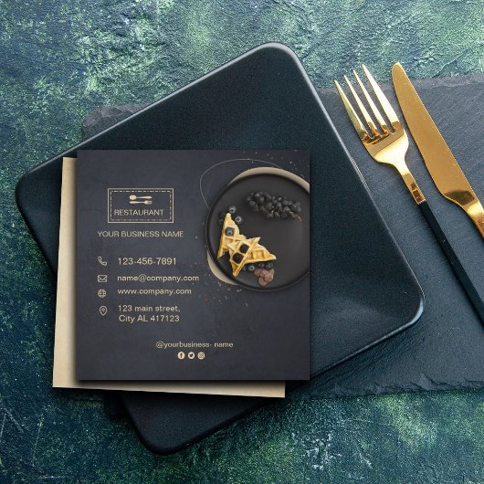 Carte de restaurant personnalisée | Photo moderne