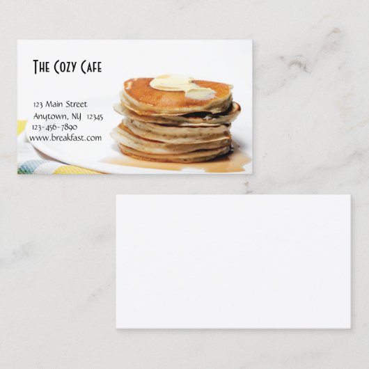 Carte de restauration (Devant / Derrière)