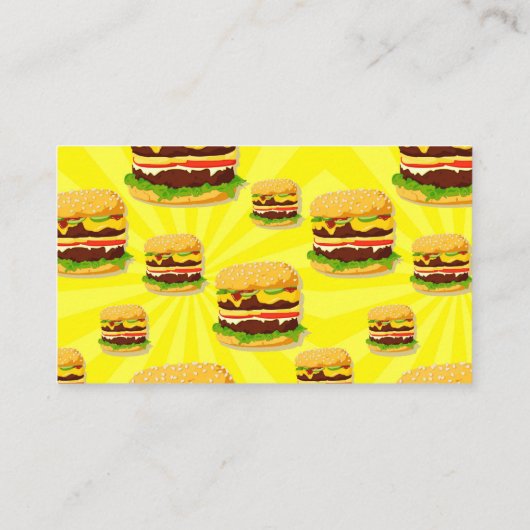 Carte de restauration de cheeseburger (Dos)