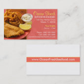 Carte de restauration de fruits de mer (Devant / Derrière)