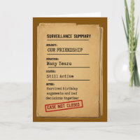 Carte de Résumé de Surveillance de l'Amitié – Affa