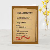 Carte de Résumé de Surveillance de l'Amitié – Affa (Fleur jaune)