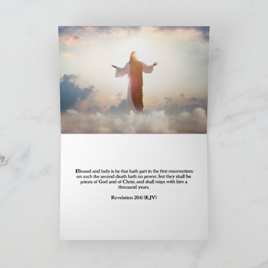 Carte de résurrection chrétienne (Intérieur)