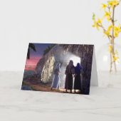 Carte de résurrection chrétienne (Fleur jaune)