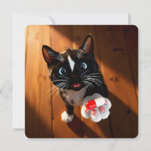 Carte de rétablissement drôle Le chat vous livre