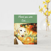 Carte de rétablissement pour Labrador Retriever (Fleur jaune)